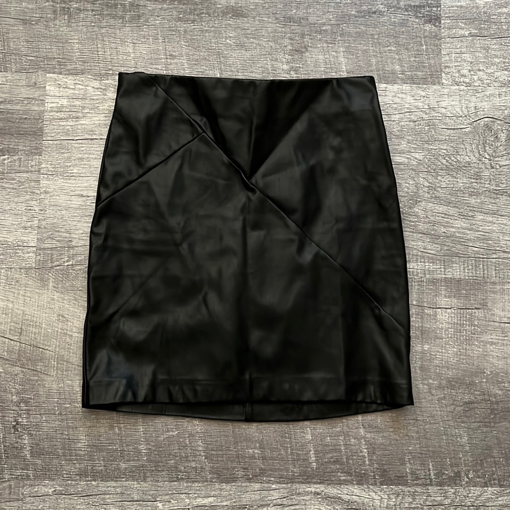 Leather Tight Mini Skirt